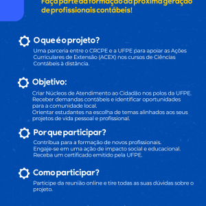 Participe do Programa de Mentoria Profissional UFPE e CRCPE